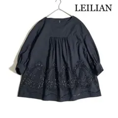 E612/美品 Leilian EZUMI チュニックブラウス ワイド 11 紺 - メルカリ