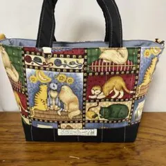 トートバッグ サイドポケットつき ねこちゃん ハンドメイド - メルカリ