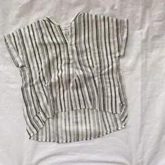 GLOBAL WORK コットンストライプブラウス