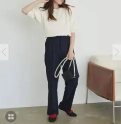 【新品/タグ付き】パフスリーブふわっとニットトップス（春先にピッタリ！）