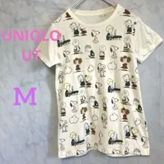 【ユニクロUT】半袖Tシャツ(M)綿混 スヌーピーと仲間 カジュアル