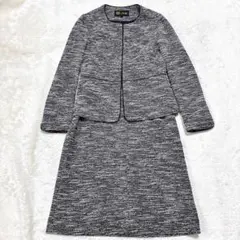 東京ソワール　スカートセットアップ　セットアップ　ノーカラー　フォーマル　S