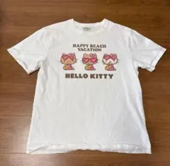 沖縄　宮古島　キティ　Hello Kitty ビーチバケーション Tシャツ L