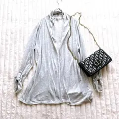 MICHEL KLEIN ミッシェルクラン　長袖カーディガン M グレー　羽織り