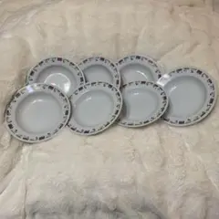 山三陶苑】☆未使用品☆中華皿 餃子皿 楕円皿 7枚セット 鳳凰 中国料理