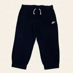 Nike ナイキ ハーフパンツ ブラック ジャージ クロップド 刺繍ロゴ 古着