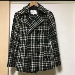 チェック柄ピーコート Lサイズ