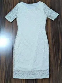 PurpleRain 総レースひざ丈ワンピース