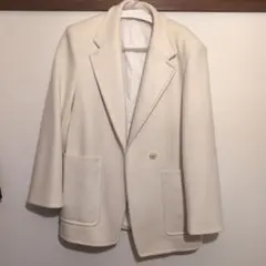 UNIQLO　ホワイト シングルボタン ピーコートのサムネイル