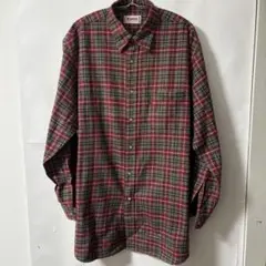 「即日発送」XL McGREGOR レッド系チェック 厚着長袖ネルシャツ