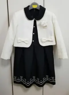 フォーマルドレスセット 白と黒　120