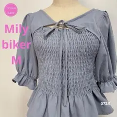 Mily bilet 2way パフスリーブ シャーリングブラウス Mのサムネイル