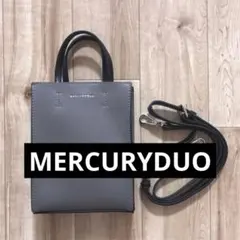 MERCURYDUO 2way スクエア ハンドバッグ ショルダーバッグ グレー