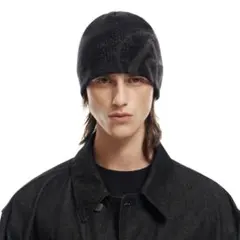 ADDOFF SYMBOL LOGO BEANIE BLACK