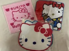 ☆サンリオ☆ハローキティ☆ハンドタオル4枚セット☆当たりくじ☆チオビタ☆すき家☆
