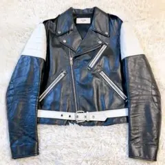 【希少サイズ52】CELINE　クラシックバイカージャケット　ダブルライダースのサムネイル