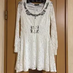 ゴーストオブハーレムレースミニワンピース Fサイズ オフホワイト