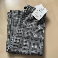 新品チェック柄ワイドパンツ