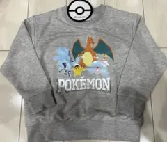 新品　130cm ポケモン リザードン　トレーナー　グレー