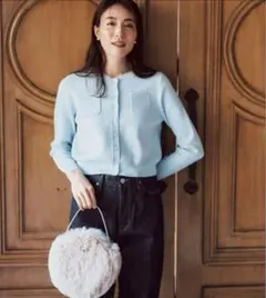 2025年最新】l'aube blanc コンパクトクルーネックカーディガンの人気