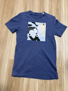 adidas アディダス 半袖Tシャツ ブルー系 カモフラ柄140