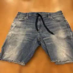 BIG JOHN SURTデニムショートパンツ カットオフ ウエストゴムのサムネイル
