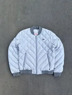 00s LACOSTE ライトグレー キルティング ジャケット ma1