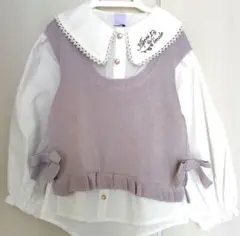 アクシーズファーム　ラベンダー ニットトップス 長袖シャツ