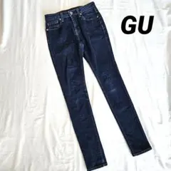 【GU】ジーユー スキニーデニムパンツ 濃紺 64インチ ストレッチ素材