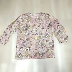 TUNIC 花柄ピンク長袖