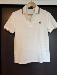 FRED PERRY ポロシャツ ホワイト　36サイズ　m12 イングランド製