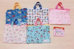 サンリオキャラクターズ　レトロレッスンバッグミニキーホルダー　全5種コンプリート