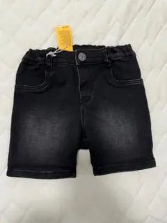 短パン 100 ショートパンツ 黒 ブラック デニム ズボン 半ズボン