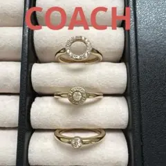 COACH リング 3点セット シルバーカラー - メルカリ