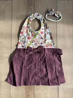 ひなまつり お食い初め 袴スタイ ヘアアクセ付き