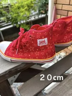 Lee キッズ ハイカットスニーカー レッド スター柄のサムネイル