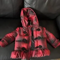 Ralph Lauren 赤 チェック ダウンコート 80cm