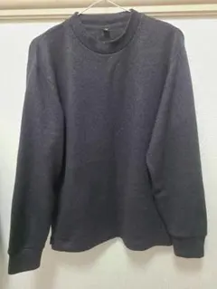 UNIQLO ソフトニットフリースクルーネック ダークグレー