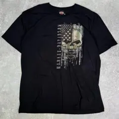 ▼USA製 HARLEY DAVIDSON Tシャツ【2XL】スカル　Vエンジンのサムネイル