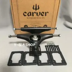 【未使用品】Carver カーバーブラックフェザー ストリートスケートボード CARVER (カーバー) スケートボード ブラック×ブラウン