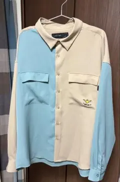 MARK GONZALES 長袖シャツ XL ブルー ベージュ