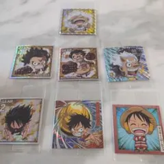 ワンピース大海賊シールウエハース にふぉるめーしょん ルフィ7枚セット新品未開封