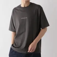 グローバルワーク 汗染み軽減TEE ロゴ 半袖Tシャツ チャコール M