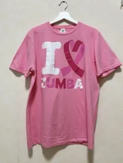 I LOVE ZUMBA Tシャツ ピンク ワンサイズ
