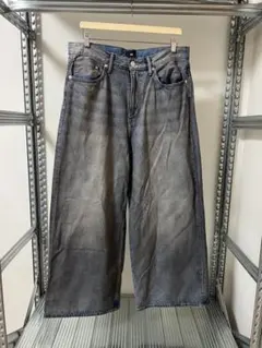 H&M ワイドフィット バギーデニムパンツ 34/30