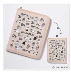 GLOW 9月号付録 リサ・ラーソン スケッチねこたちの 整理上手な便利ポーチ