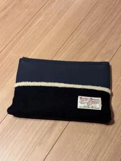 Harris Tweed ネイビー ブラック ポーチのサムネイル