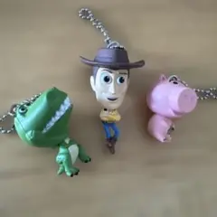 トイストーリー　ウッディ　レックス　ハム　キーホルダー