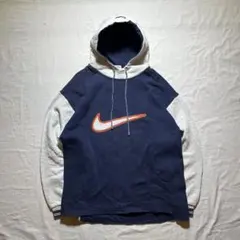 Y2K 90s Nike ナイキ スウッシュ　デカロゴ　スウェット　パーカー
