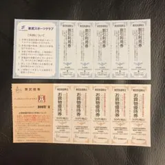 東武鉄道株主優待　東武スポーツクラブ　東武商事（ケンタ/ドトール）